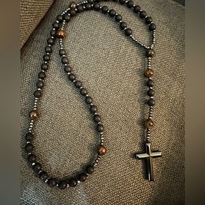 🖤💙Beaded Rosary with free bracelet 🎁